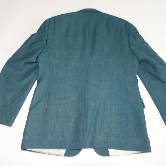 Palm Beach Men's Blazer Size 42 Regular Green 2 Button Wool Coat Jacket 42R - Picture 6 of 8